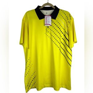 SCODI Men’s Speed Run‎ PoloYellow Short Sleeve Size L